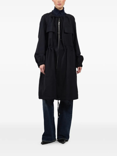  Plan C Drawstring-fastening Parka - Black 
