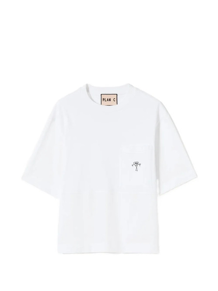  Plan C Graphic-pocket T-shirt - White 