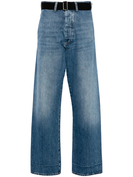  Plan C High-rise Wide-leg Jeans - Blue 