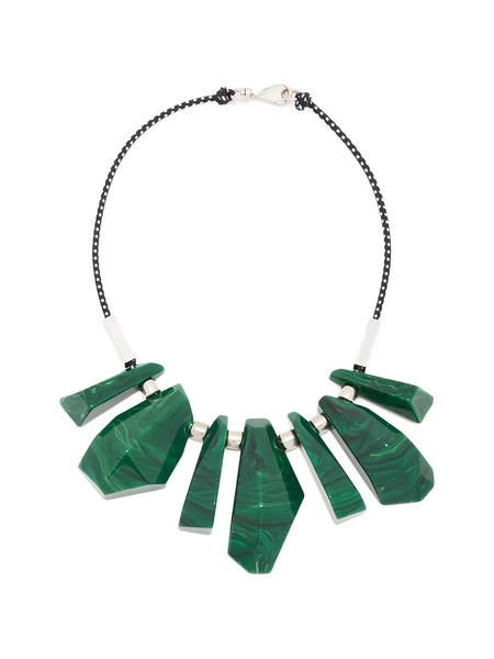  Plan C Irregular Pendant Necklace - Silver 