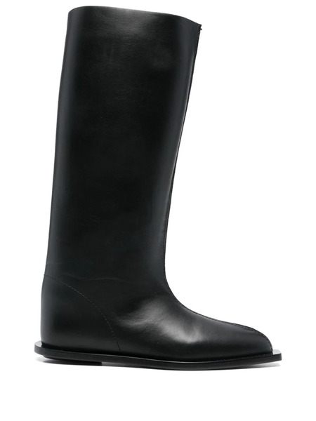  Plan C Leather Boots - Black 