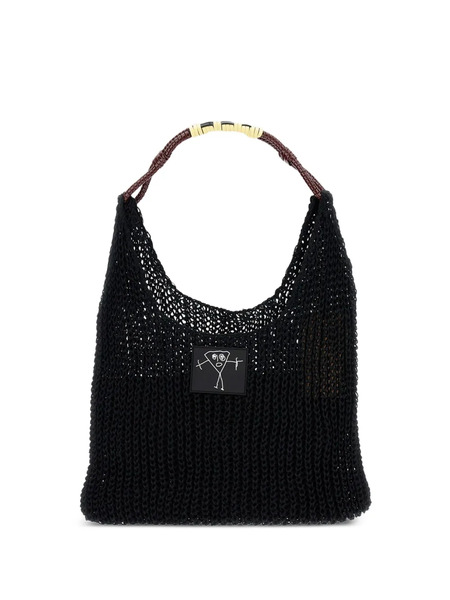  Plan C Logo-patch Shoulder Bag - Black 