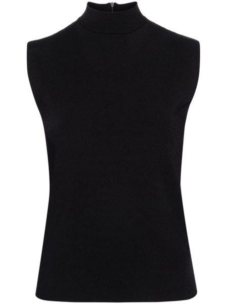 Plan C Mock-neck Jersey Tank Top - Black 