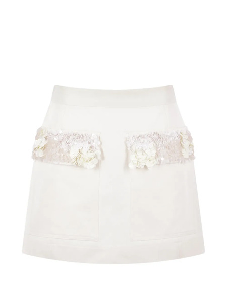  Plan C Pocket Mini Skirt - White 