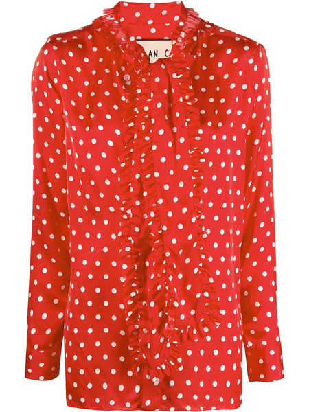  Plan C Polka Dot-print Blouse - Red 