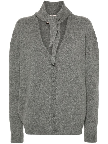  Plan C Ribbed-knit Cardigan - Grey 