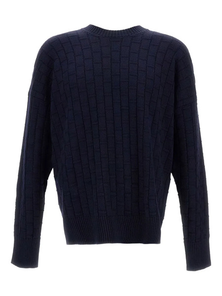  Plan C Ribbed Sweater - Blue 