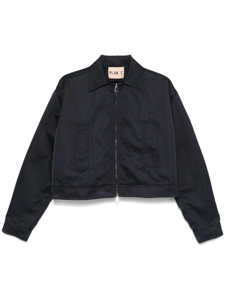  Plan C Satin Duchess Jacket - Blue 