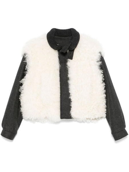  Plan C Shearling Jacket - White 