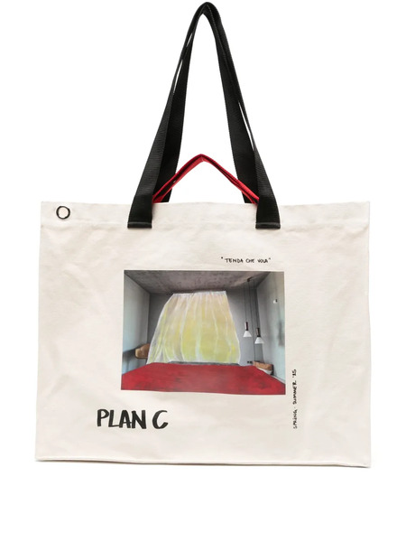  Plan C Tenda Che Vola Tote Bag - Neutrals 