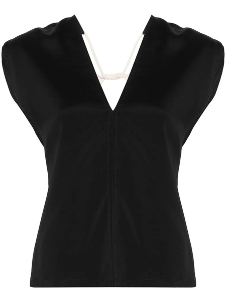  Plan C V-neck Top - Black 