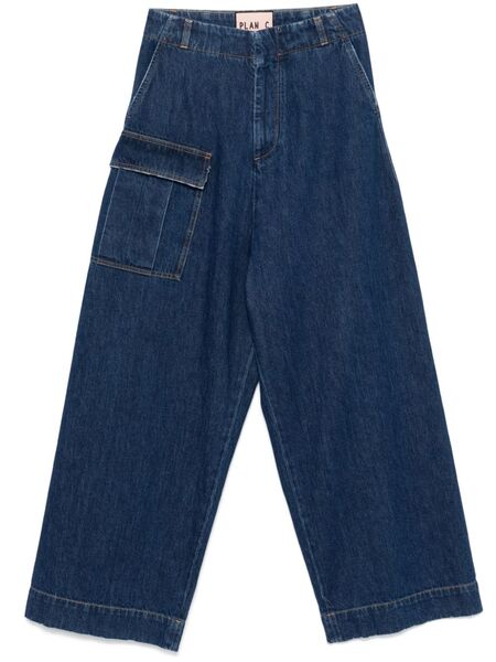  Plan C Wide-leg Jeans - Blue 