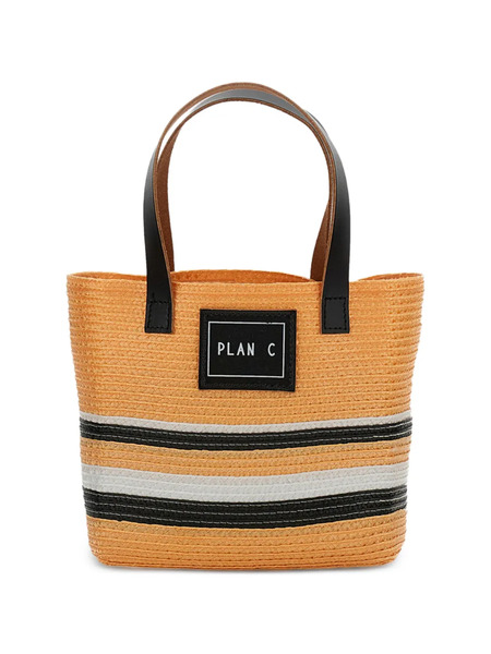  Plan C Woven Logo-patch Shoulder Bag - Orange 