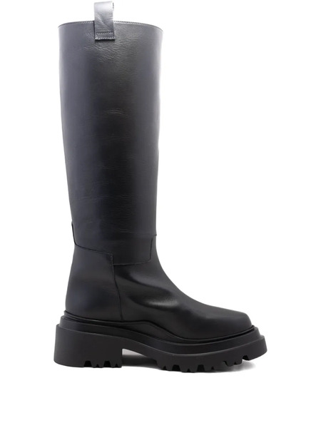  Plan C Zip-detail Platform Boots - Black 
