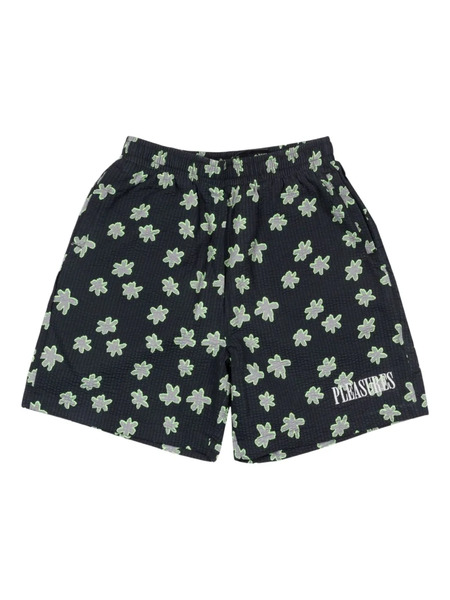  Pleasures Floral Seersucker Deck Shorts - Black 