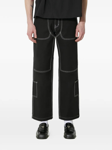  Pleasures Logo-patch Trousers - Black 