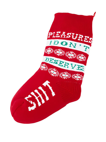  Pleasures Naughty Holliday Sock - Red 