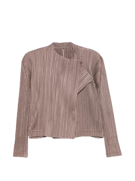  Pleats Please Issey Miyake Button-up Plissé Jacket - Brown 
