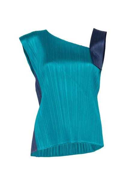  Pleats Please Issey Miyake Pointe Pleated Top - Green 