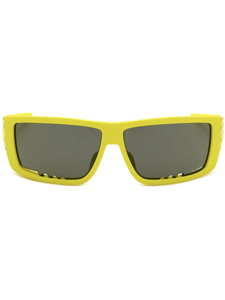  Plein Sport Fierless Rectangle-frame Sunglasses - Yellow 
