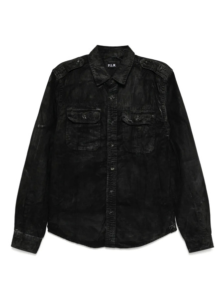  P.l.n. Cotton Shirt - Black 