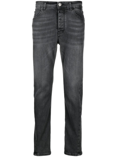  Pmd Raised-logo Washed-denim Jeans - Grey 