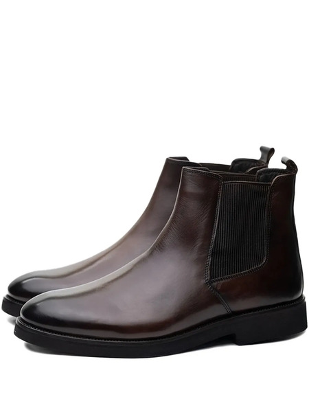  Poche Paris Elasticated Ankle Boots - Brown 