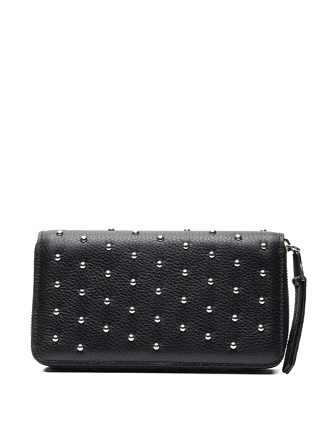  Poche Paris Studded Zip Wallet - Black 