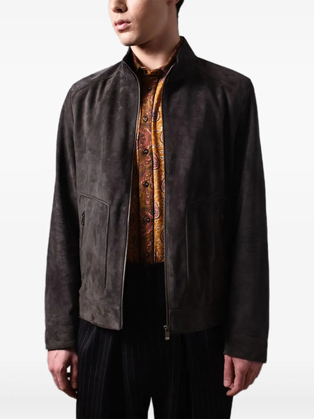  Poche Paris Suede Jacket - Grey 
