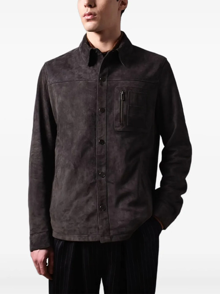 Poche Paris Suede Overshirt - Grey 