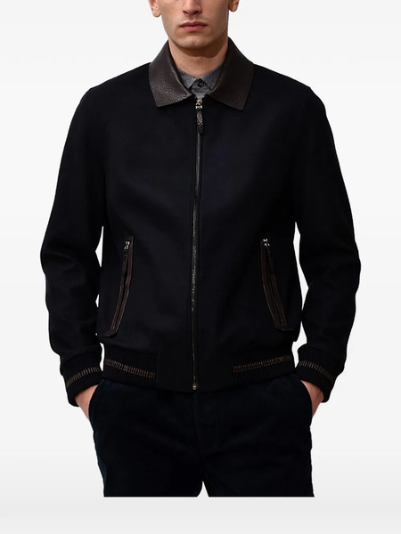  Poche Paris Zip-up Jacket - Blue 