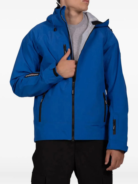 Podhio Hooded Zip-front Jacket - Blue 