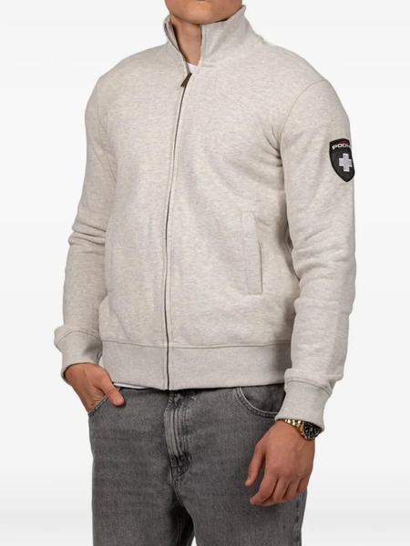  Podhio Zip Appliqué Sweatshirt - Neutrals 