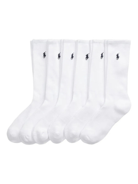  Polo Ralph Lauren Cotton Socks (pack Of Six) - White 
