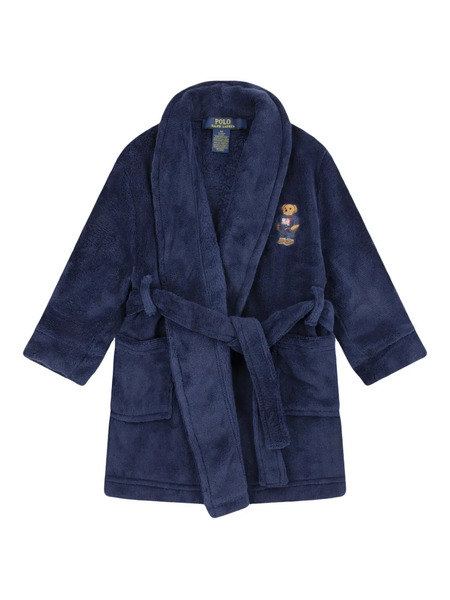  Polo Ralph Lauren Kids Bear-patch Robe - Blue 