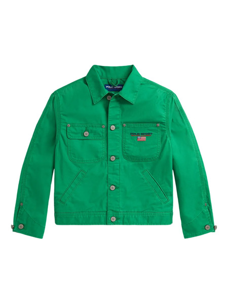  Polo Ralph Lauren Kids Buttoned Denim Utility Jacket - Green 