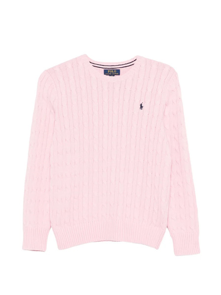  Polo Ralph Lauren Kids Cable-knit Logo Sweater - Pink 