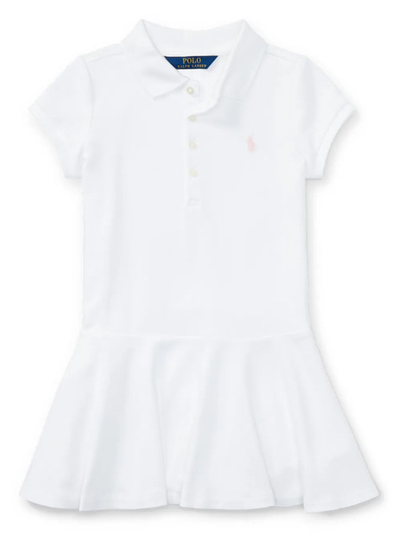  Polo Ralph Lauren Kids Mesh-polo Dress-dresses-knit - White 