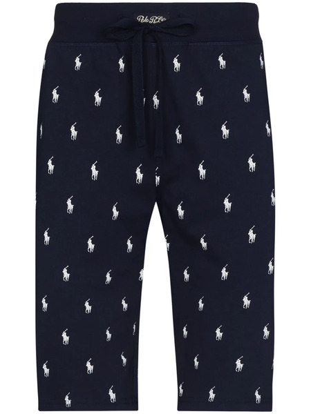  Polo Ralph Lauren Logo Print Pajama Shorts - Blue 