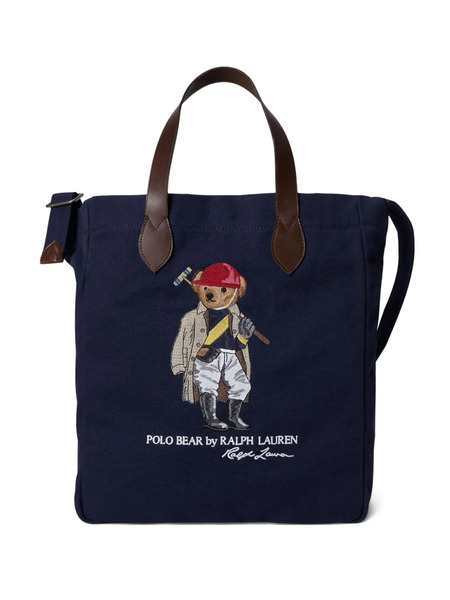 Polo Ralph Lauren Polo Bear Canvas Tote Bag - Blue 