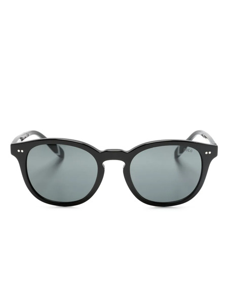  Polo Ralph Lauren Tortoiseshell Round-frame Sunglasses - Black 