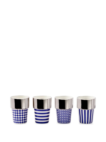  Polspotten Aunty Mugs (set Of Four) - Blue 