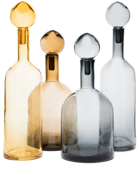  Polspotten Bubbles And Bottles Decorative Bottles (set Of 4) - Neutrals 