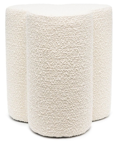  Polspotten Clover Bouclé Stool - Neutrals 