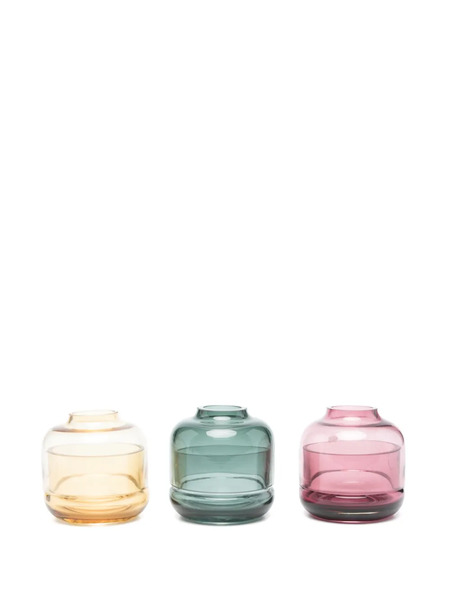 Polspotten Formy Candle Holders (set Of Three) - Green 