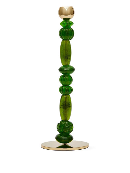  Polspotten Glass Candlestick Holder - Green 