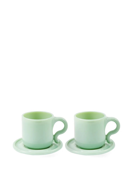  Polspotten Glossy Expresso Cup (set Of Two) - Green 
