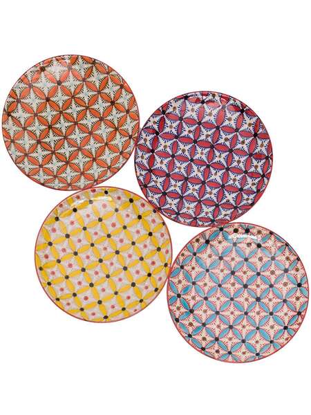  Polspotten Hippy Side Plates (set Of 4) - Red 