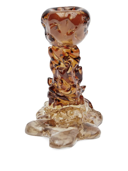  Polspotten Sculptural Glass Candle Holder - Orange 