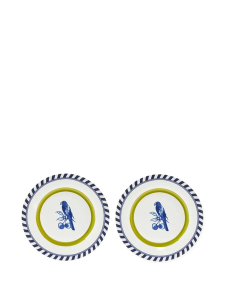  Polspotten Striped Edge Decorative Plates - Blue 